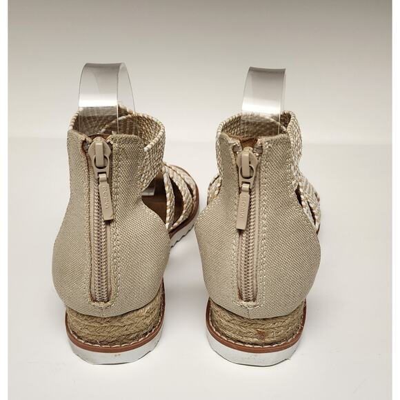 BOBS From Skechers Desert Kiss Summer Sun Espadrille Wedge Sandals Tan Size 6.5 - Picture 6 of 8